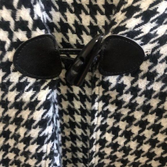 Black White Herringbone Knit Warm Shawl Wrap Y - Picture 7 of 13